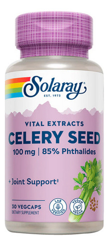 Celery Seed Extract 100 Mg 30 Caps By Solaray
