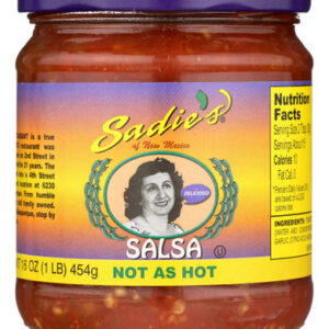 Not As Hot Salsa 16 Oz By Sadie