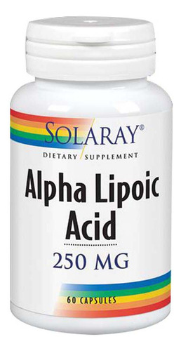 Ácido Alfa Lipóico 250 Mg 60 Cápsulas Da Solaray
