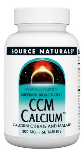 Ccm Calcium 60 Comprimidos Da Source Naturals