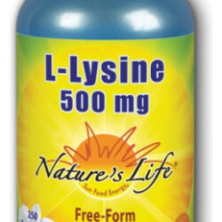 L-lisina 500 Mg 250 Cápsulas Da Nature's Life