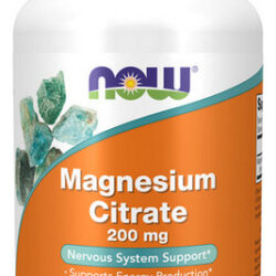 Citrato De Magnésio 200 Mg 100 Comprimidos Por Now Foods