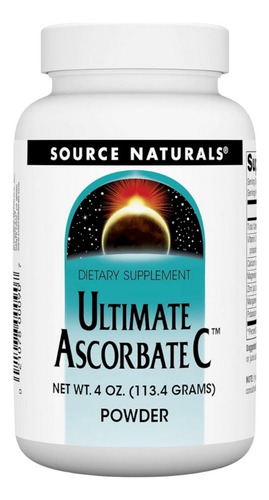 Ultimate Ascorbate C Powder 4 Oz By Source Naturals