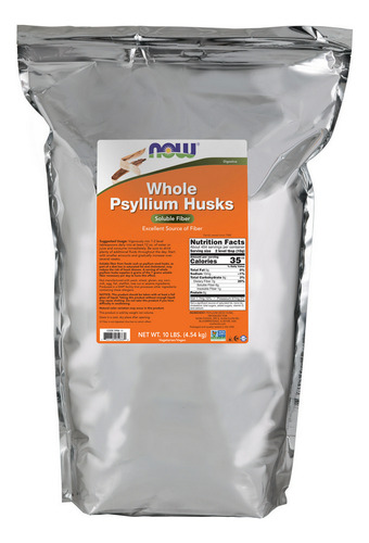 Cascas De Psyllium Inteiras De 10 Libras Da Now Foods