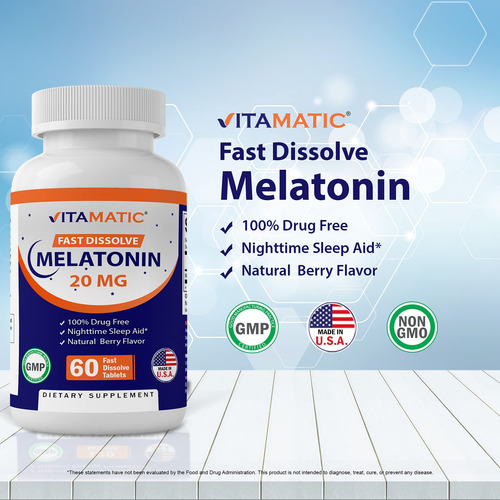 Suplemento Vitamínico De Melatonina Em Comprimidos De 20 Mg - Imagem 2