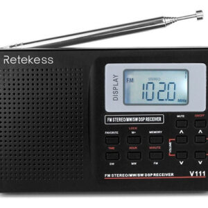 Rádio Estéreo Retekess Mw/fm/sw Pocket World Band De 9 Khz