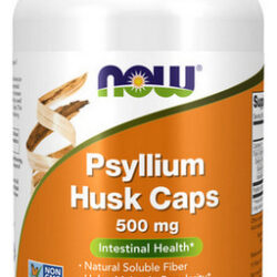 Casca De Psyllium 500 Mg 200 Cápsulas Da Now Foods