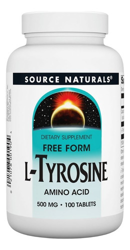 L-tyrosine 500 Mg 100 Tabs By Source Naturals