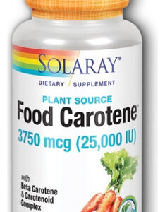 Caroteno Alimentar 25.000 Ui 100 Cápsulas Gelatinosas Da Sol