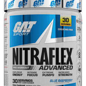 Pó Pré-treino Gat Sport Nitraflex Advanced Blue Raspberry