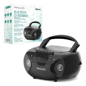 Leitor De Cd Portátil Boombox Leitor De Cassetes Combo Philc