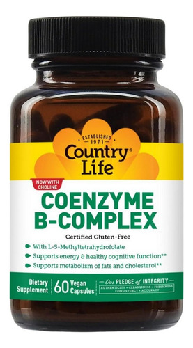 Coenzima B-complex Vegetarian 60 Cápsulas By Country Life