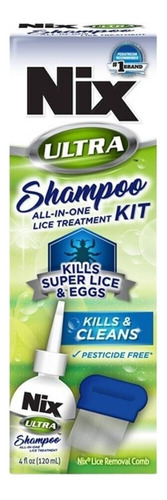 Ultra Shampoo All-in-one Para Tratamento De Piolhos De 4 Onç