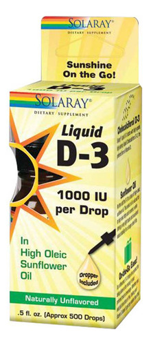Líquido D-3 0,5 Onças Da Solaray