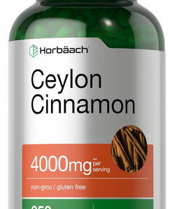 Cápsulas De Canela Horbaach Ceilão 4000mg | Contagem 250 | N