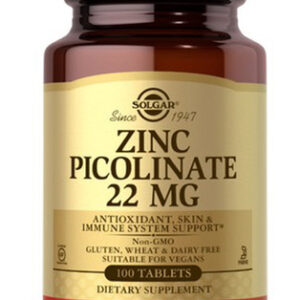 Picolinato De Zinco 22 Mg 100 Comprimidos Da Solgar