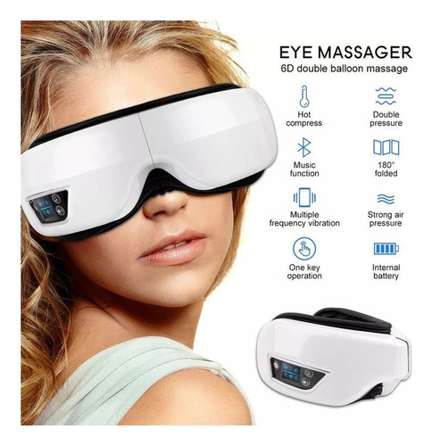 Massageador Ocular De Vibração De Airbag Inteligente 6d - Imagem 2