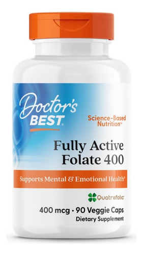 Folato Totalmente Ativo Com Quatrefolic 400 Mcg 90 Cápsulas