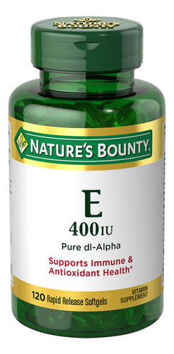 Nature's Bounty Vitamina E 400 Ui 120 Cápsulas Da Nature's B