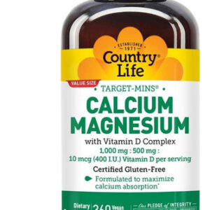 Cálcio-magnésio Com Vitamina D 360 Vcaps Da Country Life