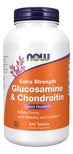 Glucosamina E Condroitina 240 Comprimidos Da Now Foods