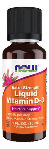Vitamina D-3 Líquida Extra Forte 1000 Ui 1 Oz Da Now Foods