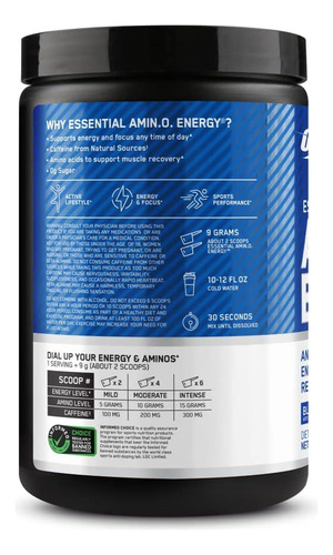 Optimum Nutrition Amino Energy - Pré-treino Com Green T Nn - Imagem 8
