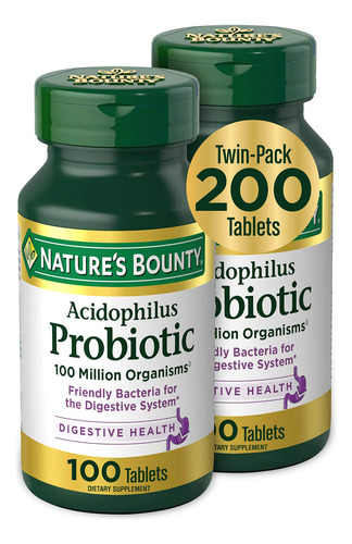Suplemento Nature"s Bounty Acidophilus Probiotic 100 Unidade