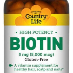 Biotina Vegetariana De Alta Potência 5 Mg 60 Cápsulas By Cou