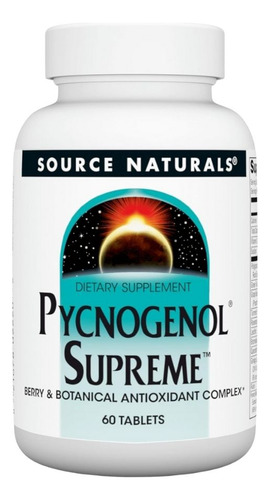 Pycnogenol Supreme 60 Tabs By Source Naturals