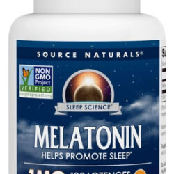 Melatonin 1 Mg Sublingual Orange 100 Tabs By Source Naturals