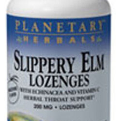 Slippery Elm Lozenge, Sabor Morango, 24 Pastilhas Da Planeta