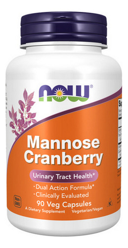 Mannose 90 Vcaps, Cranberry Da Now Foods