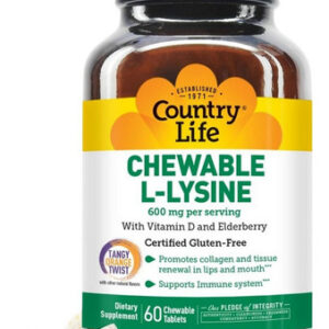 Chewable L-lysine 600 Mg 60 Tabs By Country Life