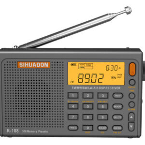 . Rádio Dsp Portátil Sihuadon R-108 Cinza