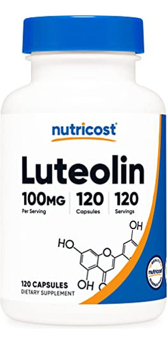 Suplemento Nutricost Luteolin 100mg 120 Cápsulas Vegetariano