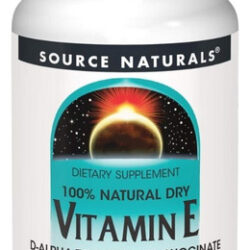 Vitamin E 400 Iu Dry 100% Natural 50 Tabs By Source Naturals