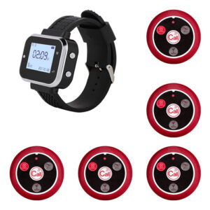 Para 5 Botões De Chamada E 1 Relógio De Pulso Pager