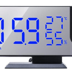 Espelho Moderno Rádio Despertador Com Carregador Usb, Tela