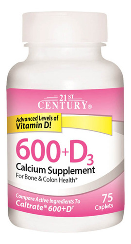 Cálcio 600 + Vitamina D 3 75 Cápsulas Até O Século Xxi