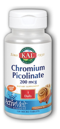 Picolinato De Cromo Activmelt 200 Mcg 120 Comprimidos Da Kal