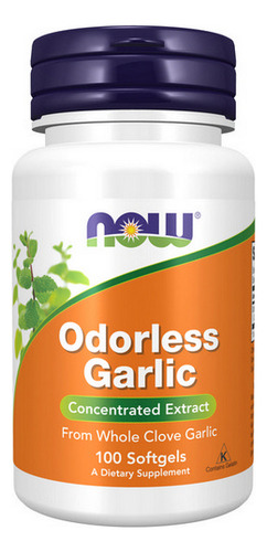 Alho Inodoro Original 50 Mg 100 Géis Da Now Foods