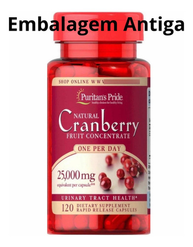 Puritans Pride Cranberry Dose Diária 500 Mg 120 Cápsulas - Imagem 4