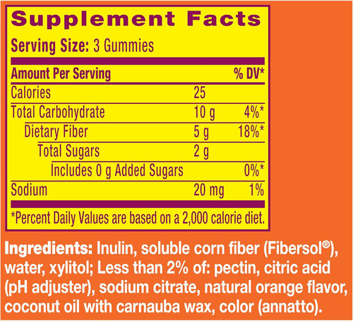 Metamucil Fiber Gummies For Adults, No Sugar Added Orange... - Imagem 3