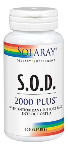 S.o.d. 2000 Plus 100 Cápsulas Da Solaray