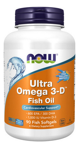 Ultra Omega 3-d 180 Cápsulas Gelatinosas Da Now Foods