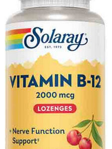 Vitamina B-12 2.000 Mcg Cherry 90 Pastilhas Da Solaray