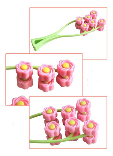 Rolo De Massagem Facial Massageador Facial Em Forma De Flor - Imagem 22