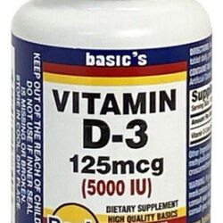Vitamins Natural Vitamin D3 5000 Iu 200 Tabs By Basic Drugs