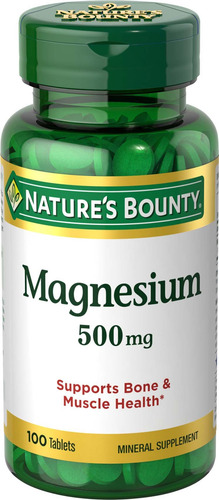 Suplemento Nature"s Bounty Magnésio 500 Mg 100 Comprimidos